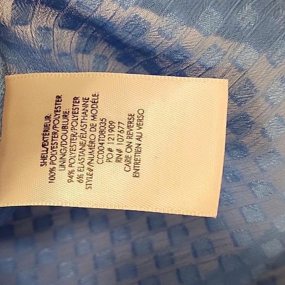 Alice + Olivia Julius Ruffle Peasant Blouse Blue Top Solid  Swiss Dot Ties  XS - Picture 14 of 17